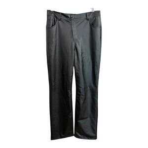 Boutique Faux Leather Black Pants Size Large